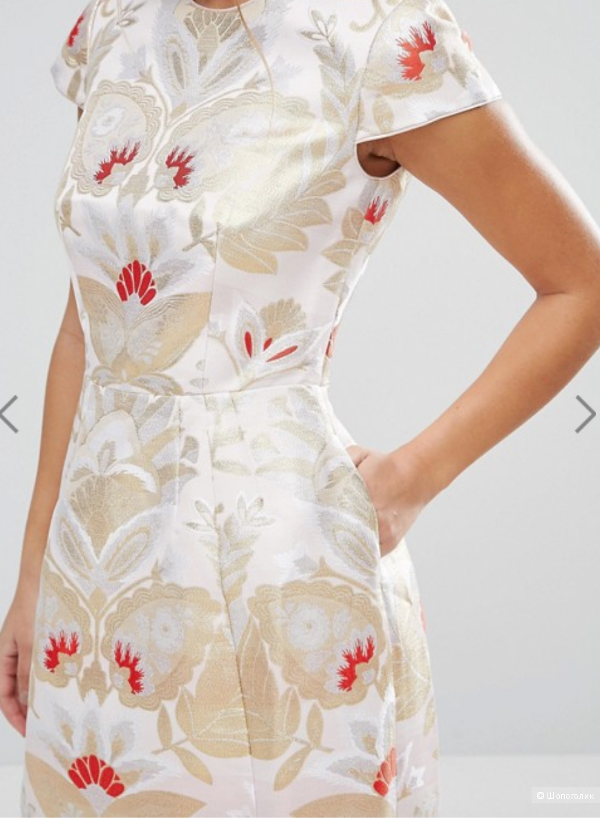 Очень нарядное платье для крупной девушки Ted Baker Opulent Tulip - Xstraw / Size 4/ на рос. 50