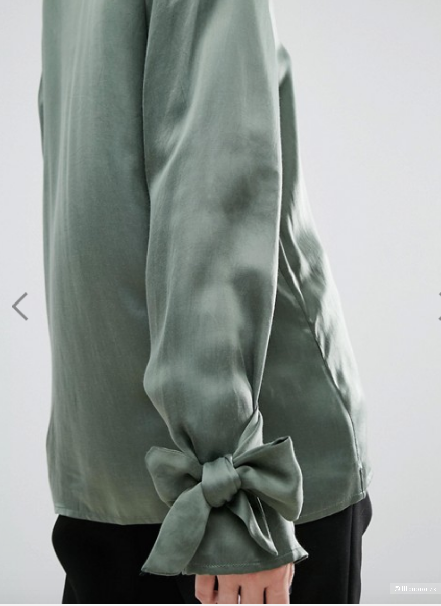 Блузка с бантами на рукавах Selected - Зеленый / EU 38/рос. 44-46