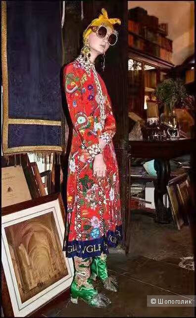 Платье gucci красное коллекция Pre-Fall 2017
