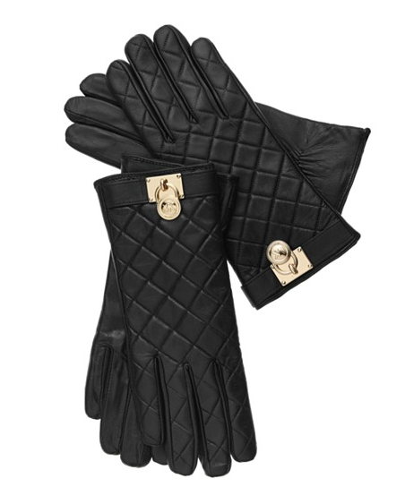 Michael kors кожаные перчатки с логотипом