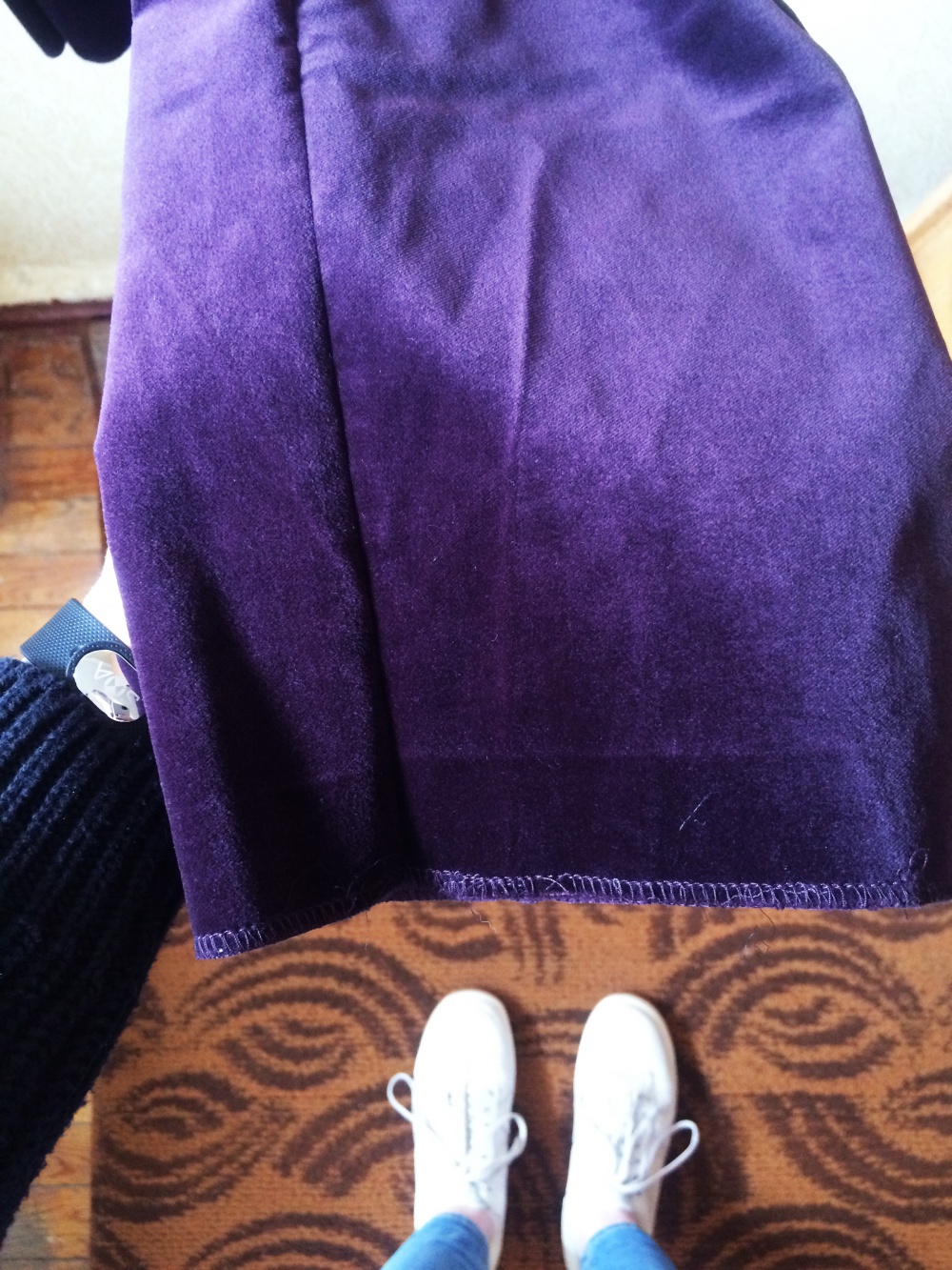 Новые бархатные брюки Karen Millen цвета aubergine (баклажан)