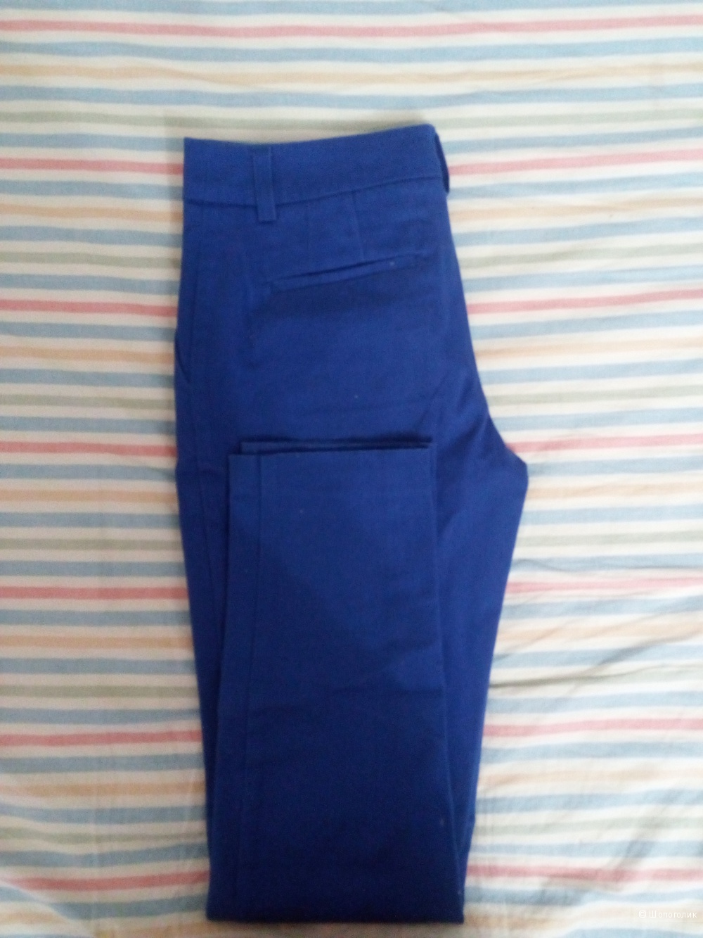 Синие женские брюки со стрелками 40 размер