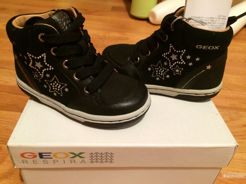 Новые кожаные ботинки Geox, для девочки 1,5-2,5 года