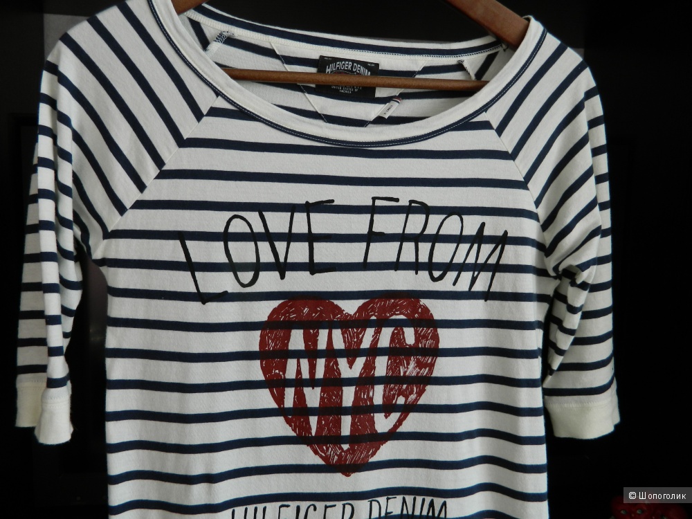 Hilfiger Denim Love From T-Shirt - White/blue / XS