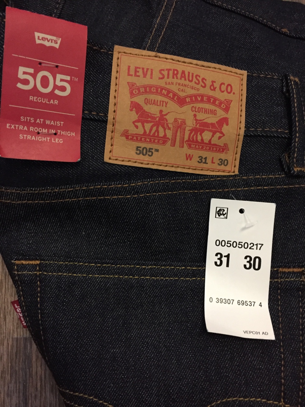 Новые мужские джинсы Levi's 505