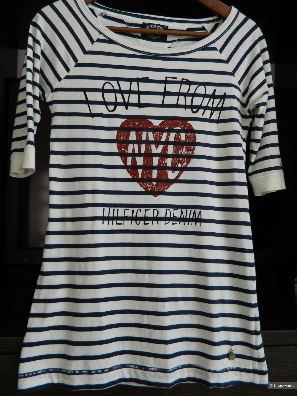Hilfiger Denim Love From T-Shirt - White/blue / XS