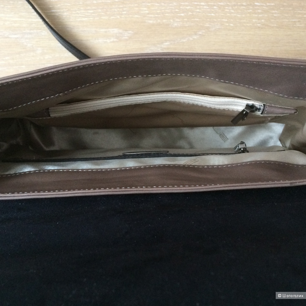Классная сумка-портфель INNUE, Италия, цвет тауп, коричнево-серый.