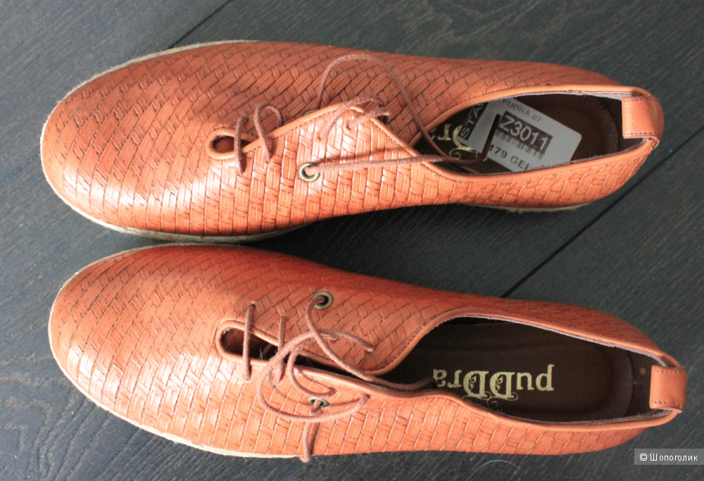Кожаные ботиночки насыщенного цвета 39 размер