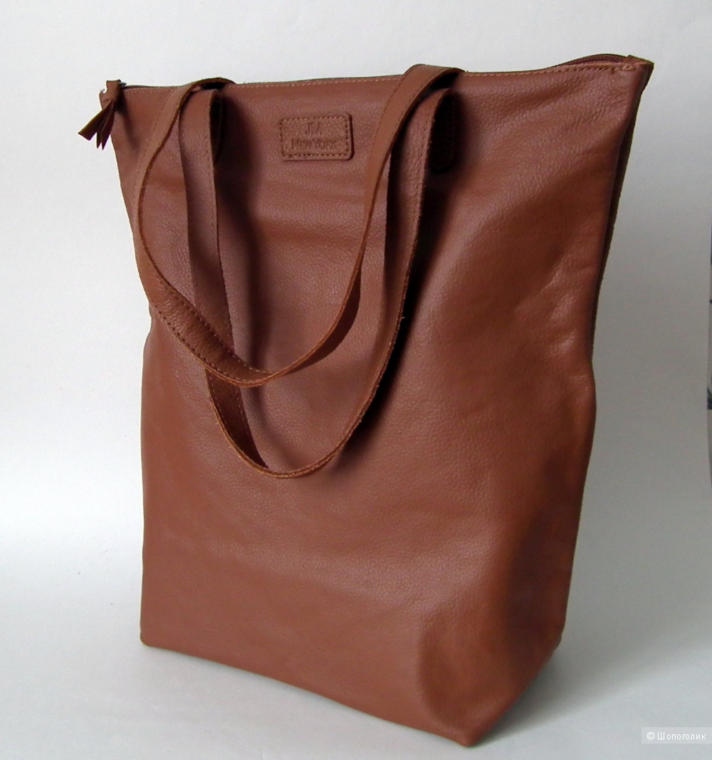 Новая сумка шоппер Joy Mangano натуральная кожа