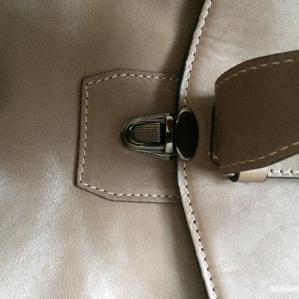 Классная сумка-портфель INNUE, Италия, цвет тауп, коричнево-серый.