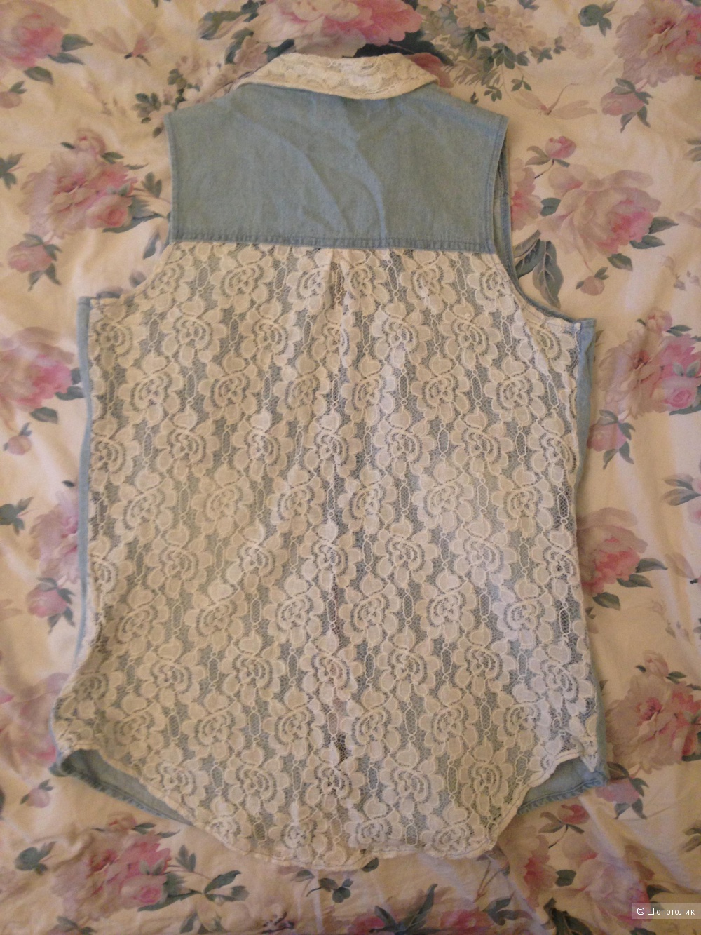 Джинсовая рубашка Neon Rose в размере 42-44