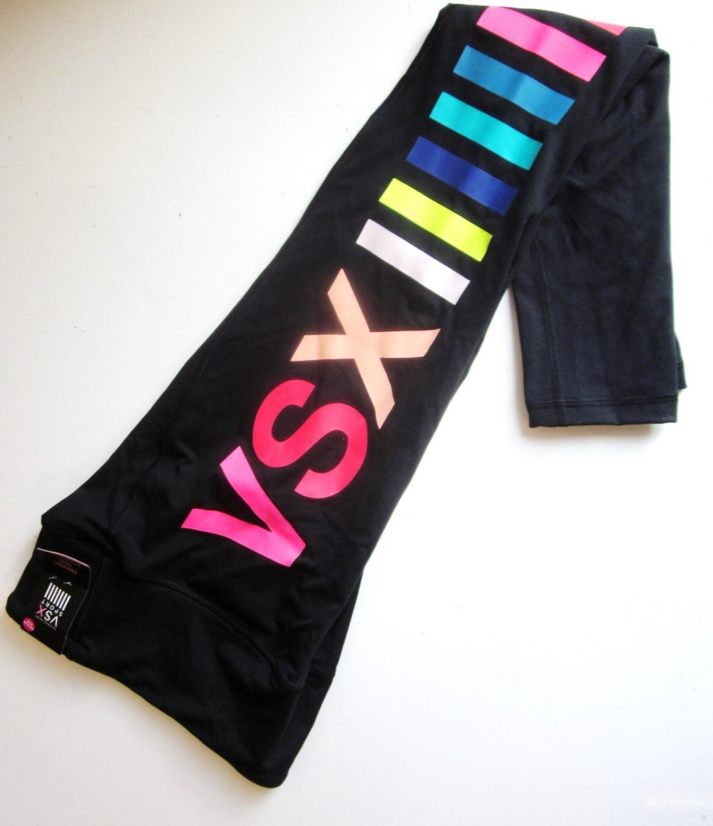 Спортивные леггинсы Victoria's Secret размер  XS с яркими буквами