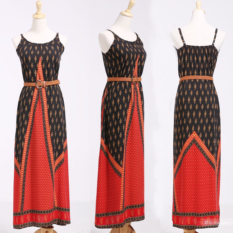 Ситцевое платье макси L(48-50)