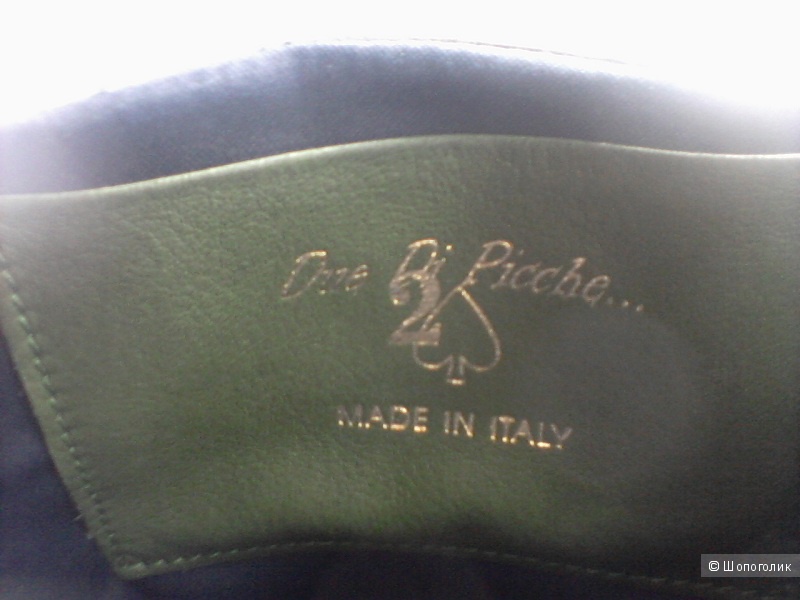 Кожаная простеганная сумка на цепочке Due di picche, Италия