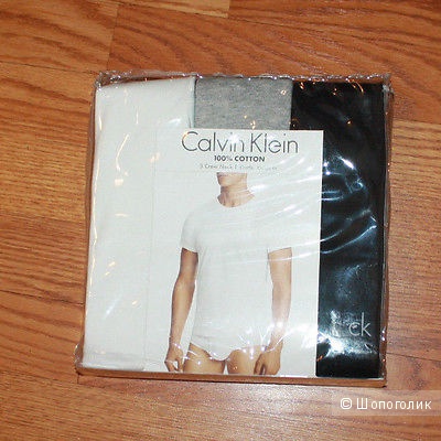 Новые мужские футболки Calvin Clein хлопок, упаковка 3 шт., р. 46-48