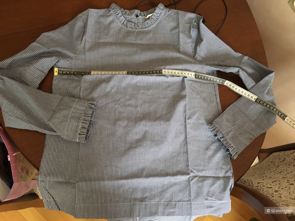 Блузка в полоску с оборками H&M 36 размер