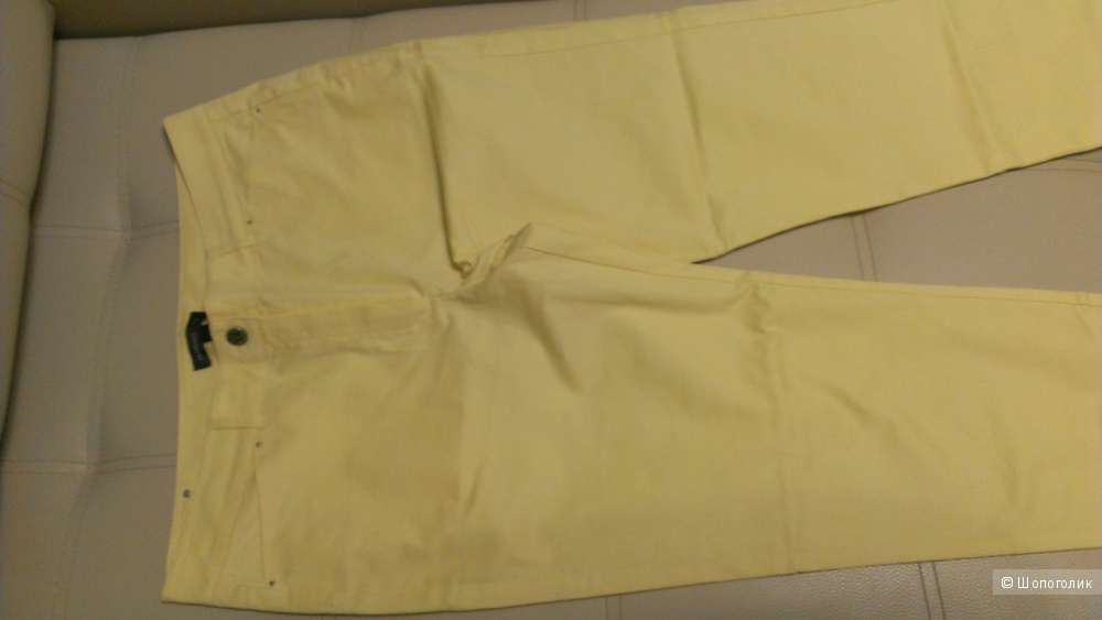 Лимонные хлопковые брюки 7/8 , 50-52разм.