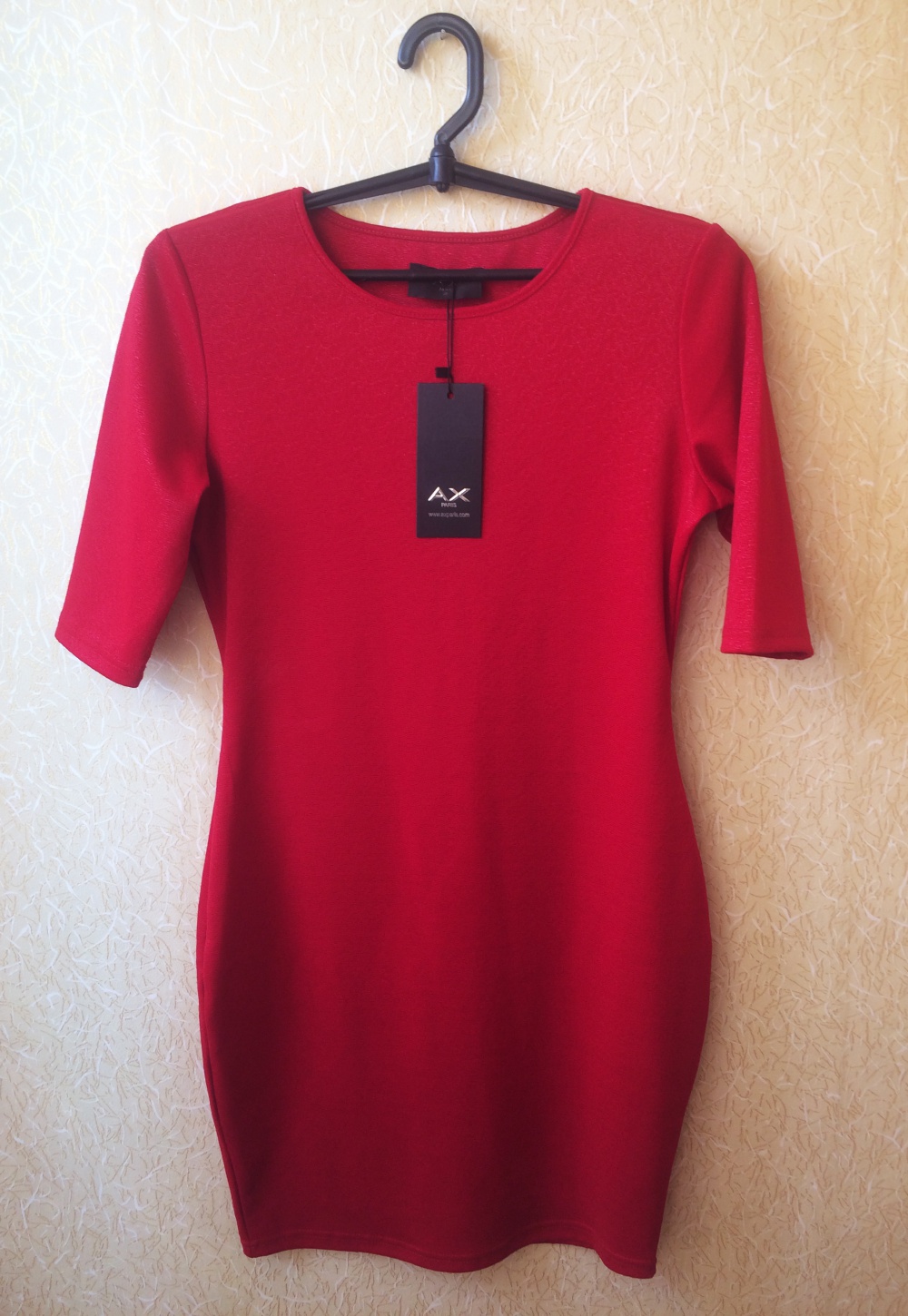 Новое красное облегающее платье AX Paris (р-р 14 UK или 46-48)