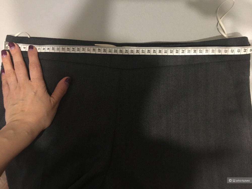 Шерстяные брюки MARNI, дизайнерский размер 44 (IT), на рос. 48. Свинцово-серый