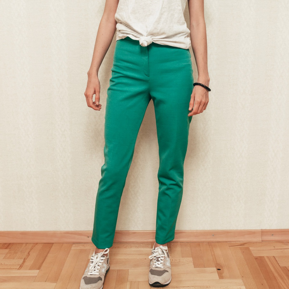 Зелёные брюки H&M euro 36