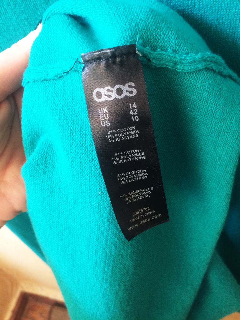 Новое бирюзовое платье миди ASOS (14 размер)