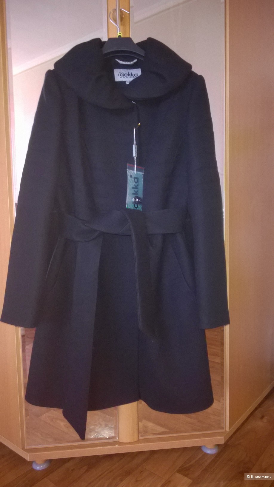 Стильное пальто Dekka. Новое.Черное. Размер 48