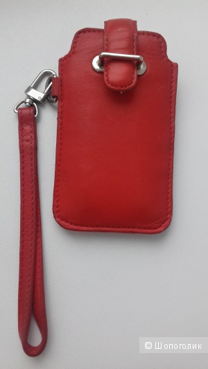 Кожаный чехол сумочка для iPhone, телефона, красный, 770х1300 мм