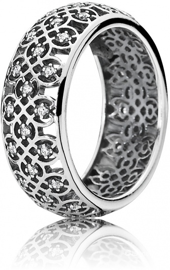 Ажурное кольцо PANDORA серебро 925   вставки  фианит   размер 56 новое