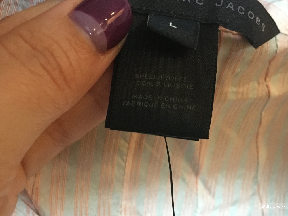 Шелковая блузка Marc by Marc Jacobs, нежно-розовая, размер L, на рос. 48