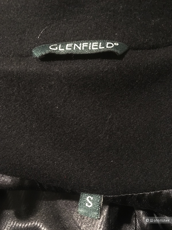 Весенне-осеннее пальто Glenfield. Цвет черный, размер S. Длина до колена