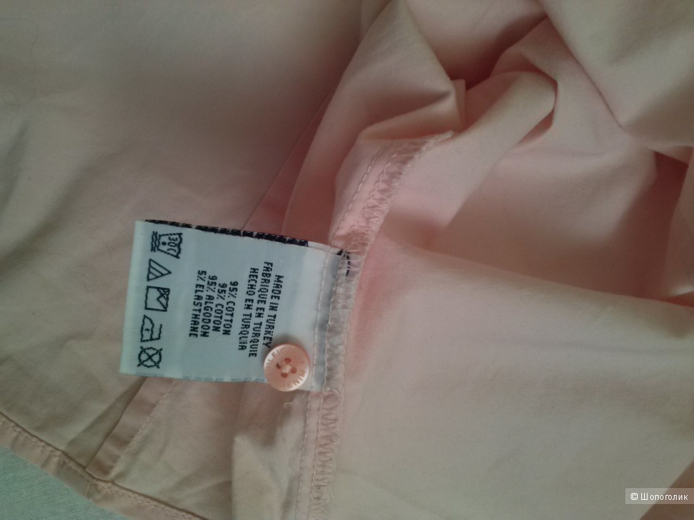 Tommy Hilfiger рубашка базовая нежно персикового цвета из хлопка 44-46рус