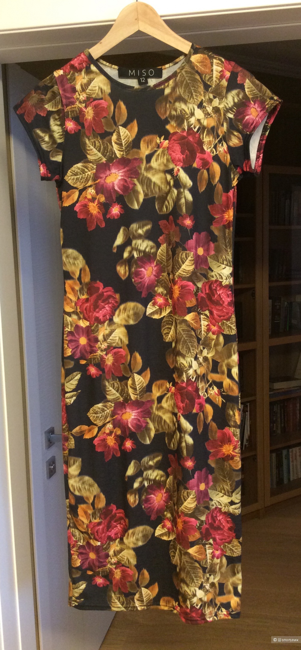 Платье MISO трикотажное с цветочным принтом р.12 (росс.44-46)