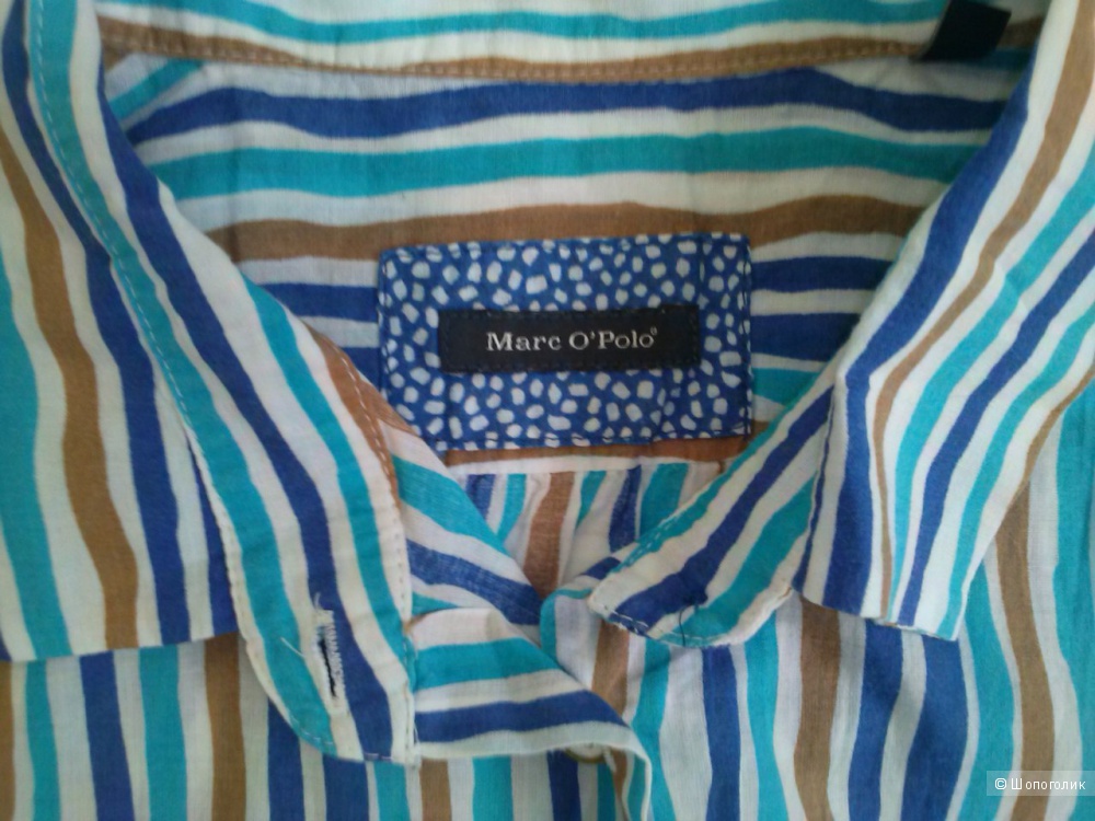 Marc O Polo рубашка с принтом из извилистых разноцветных линий 100% хлопок Маркировка 38 eur (46-48 рус)
