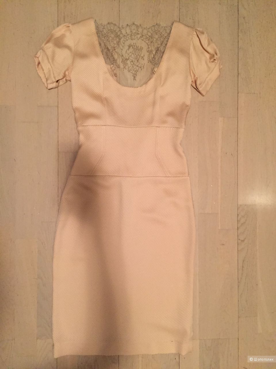 Платье кремового  цвета, Италия, размер 42-44