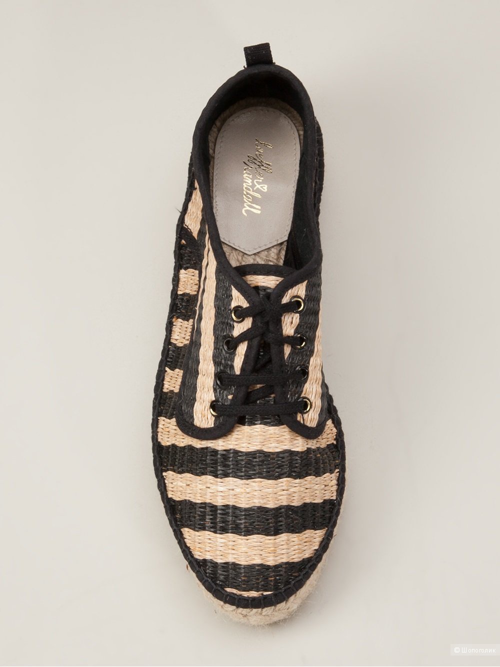 Эспадрильи из рафии в стиле ботиночек дерби от модного бренда LOEFFLER RANDALL