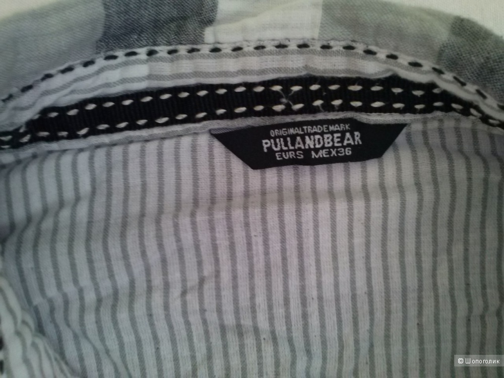 Pull and Bear  рубашка в клетку S 42-44