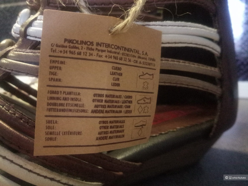 Новые кожаные сандалии-гладиаторы PIKOLINOS, Испания, 39 размер