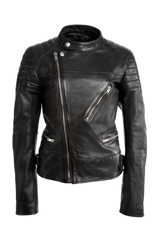 Кожаная куртка BLK DNM LEATHER JACKET 22 размер S цвет navy