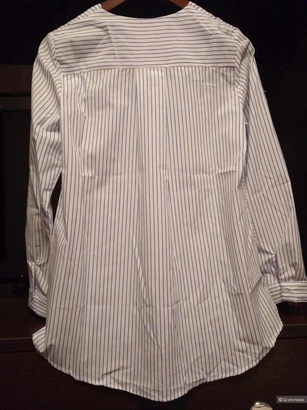 Хлопковая рубашка в полоску ASOS - Blue/white / UK 8, EU 36 (42-44 рус)