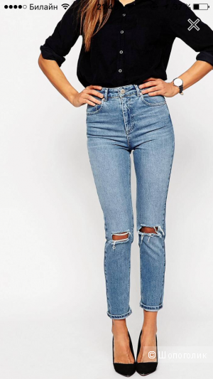 Новые Джинсы слим в винтажном стиле asos.