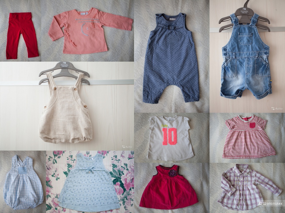 Вещи пакетом на девочку в идеале и новые Zara, H&M, Mexx, Mothercare и др 3-6 месяцев (10 вещей)