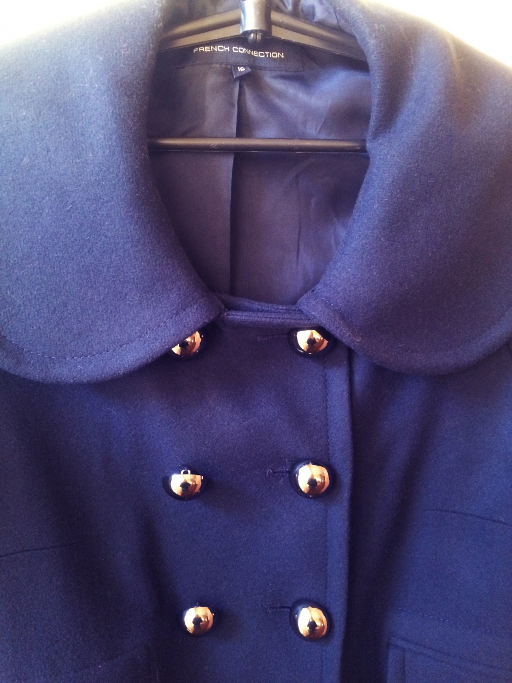 Новое тёмно-синее пальто French Connection (16 UK)