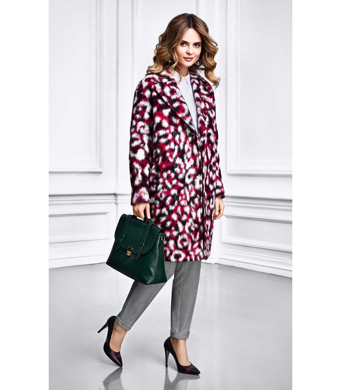 Стильное шерстяное пальто La Reine Blance О-силуэта 40-44 размер