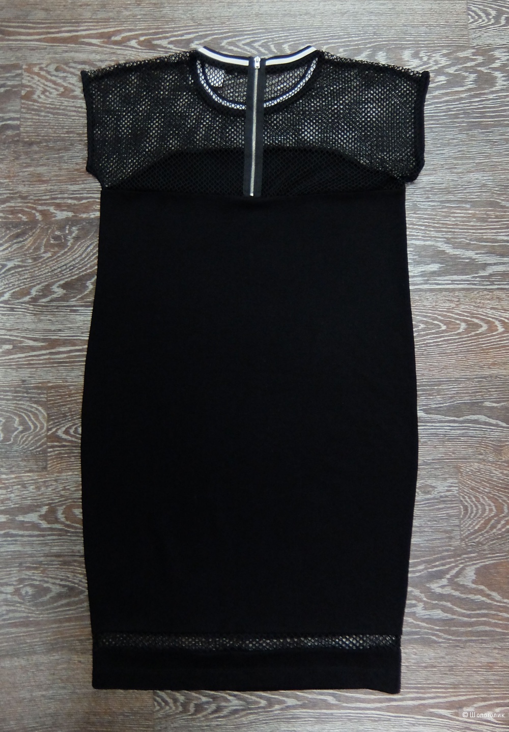 Платье Oui черное с сеткой (EU 38)