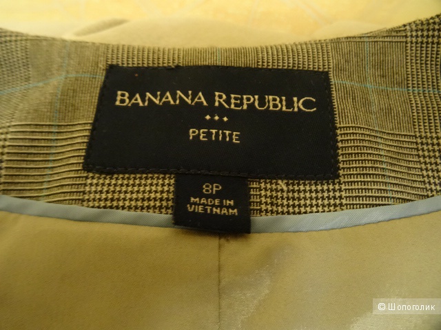 Жакет на поясе клетка Banana Republic petite, размер (М), б/у