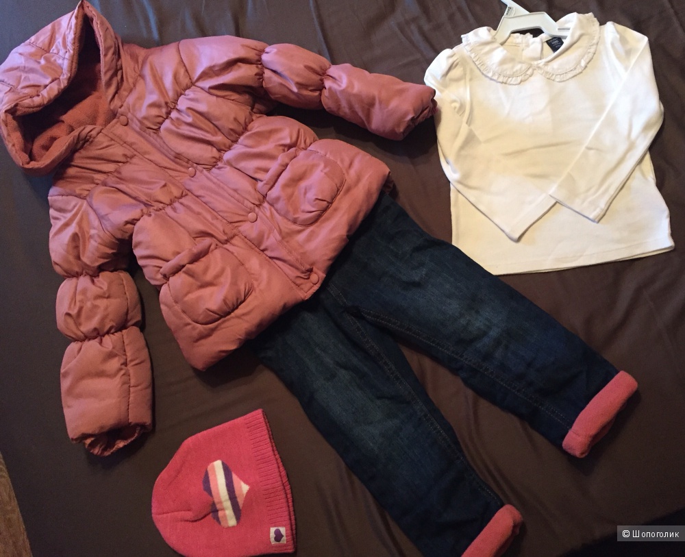 Куртка на весну и утеплённые флисом джинсы р.92-98