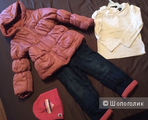 Куртка на весну и утеплённые флисом джинсы р.92-98