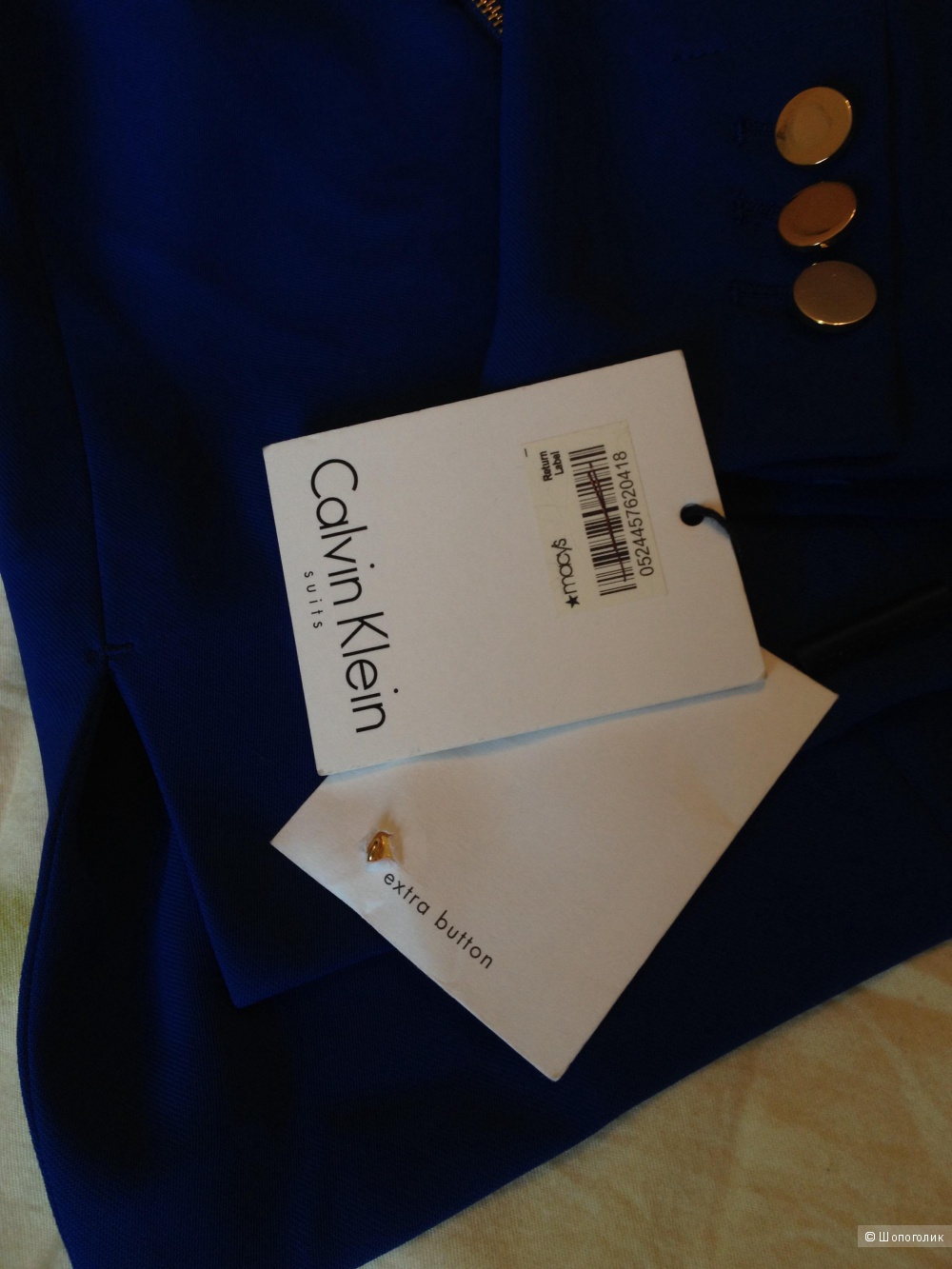 Пиджак классического кроя Calvin Klein CОLLARLESS ZIP-POCKET JACKET