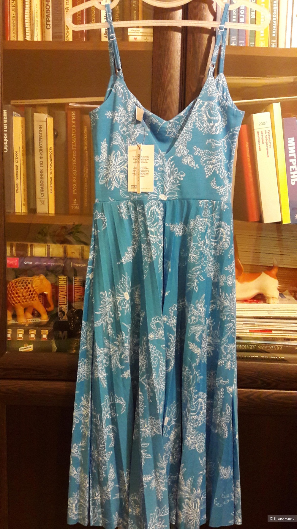 Платье асос небесно-голубого цвета petite uk8