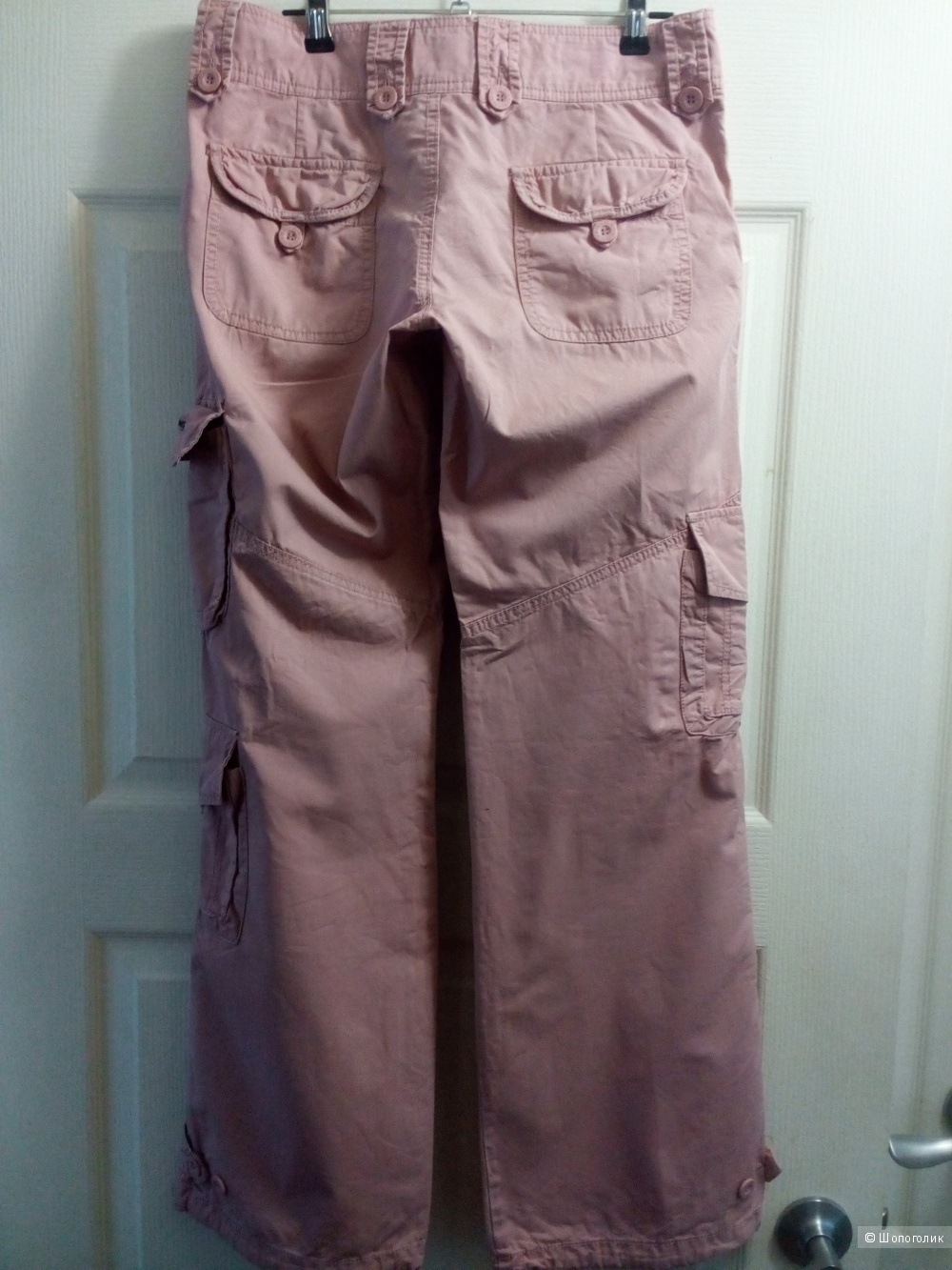 Розовые женские брюки, 46 размер